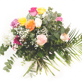 Docena de rosas de colores