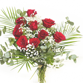 Bouquet de 9 rosas rojas