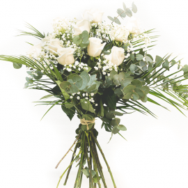 Bouquet de rosas blancas